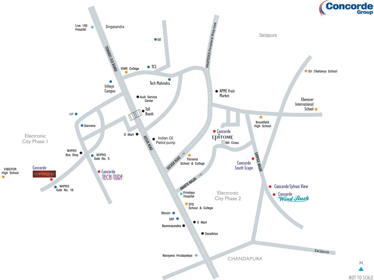 地図の電子バンガロール市