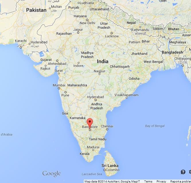 Banglore地図インド