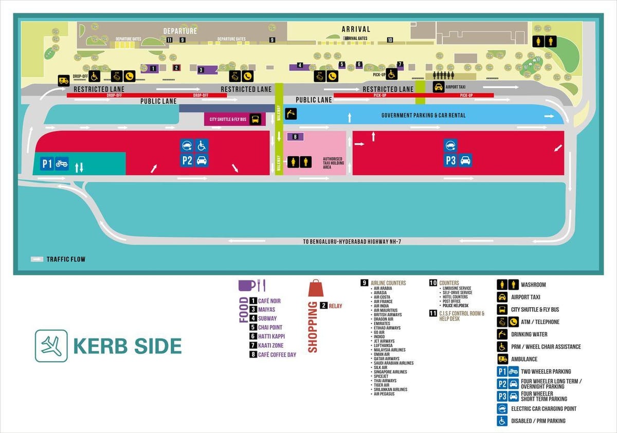 Kempegowda国際空港地図