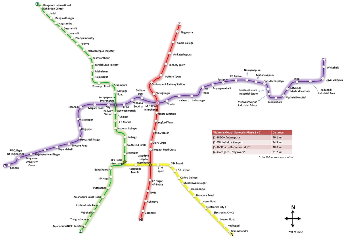 bmrcl路線図