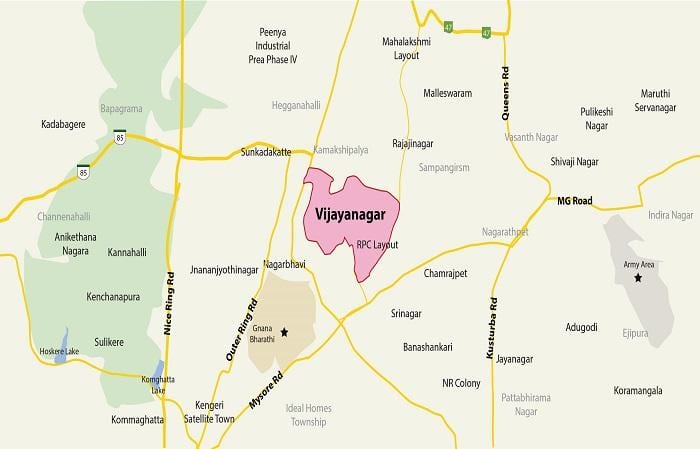 地図Vijayanagarバンガロール