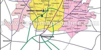 バンガロールgandhinagar地図
