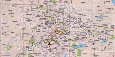 バンガロールの観光名所の地図