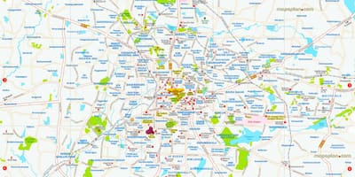 場所は地図のバンガロール