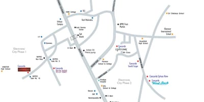 地図の電子バンガロール市