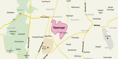 地図Vijayanagarバンガロール